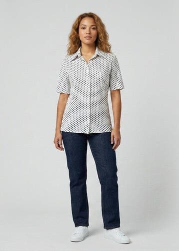 Career Club Casual overhemden Dames maat M Wit Vintage, Ophalen of Verzenden, Nieuw
