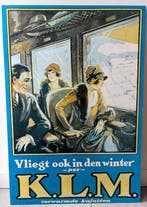 Allan Harker - KLM - Reproduktion Poster an Spanplatte -, Antiek en Kunst