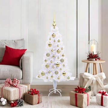 vidaXL Kunstkerstboom met 150 LED Wit 120 cm PVC en Staal, Verzenden, Nieuw