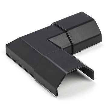 Kabelgoot hoek | Goobay | 3.3 x 1.8 cm (Plastic, Zwart), Doe-het-zelf en Verbouw, Elektra en Kabels, Verzenden, Nieuw