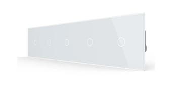 Livolo Touch Dimmer Wisselschakelaar 5x | Wit Glas |, Ophalen of Verzenden, Nieuw, Schakelaar