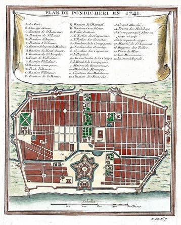 India - Pondicherry; N. Bellin - Plan de Pondicheri - 1754, Boeken, Nieuw