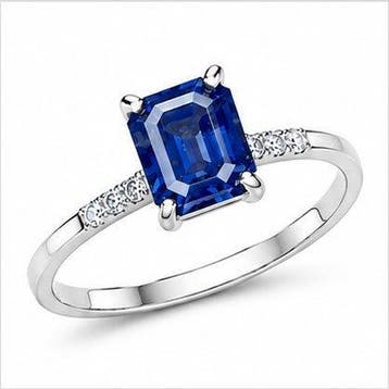 Zonder minimumprijs - Ring - 14 karaat Witgoud, 1,12 gram, Sieraden, Tassen en Uiterlijk, Ringen, Nieuw
