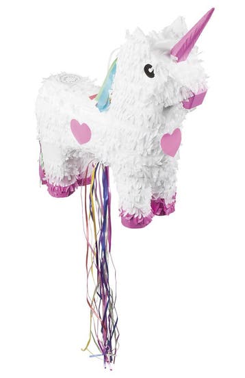 Trekpiñata Eenhoorn Wit - 47x39cm, Ophalen of Verzenden, Nieuw