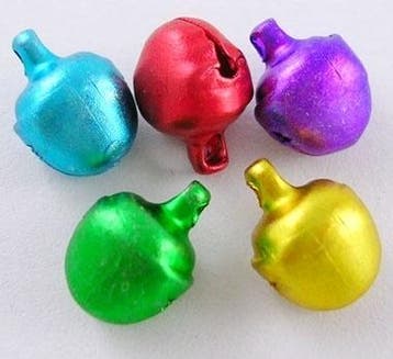 15 x belletjes 8 x 10 mm, gat 1,5mm mat (Bedels), Hobby en Vrije tijd, Ophalen of Verzenden, Nieuw, Kraal