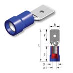 Tirex automotive Vlakstekker BLAUW 6,3 mm kabeldikte 1,5 -, Auto diversen, Autogereedschap, Ophalen of Verzenden, Nieuw