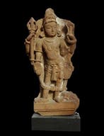 Oud-Aziatisch - Beeld van Shiva in zandsteen - Middeleeuws