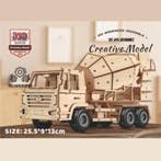 C.M. Betonmixer Vrachtwagen 165-delig Houten DIY Modelbouw, Verzenden, Nieuw