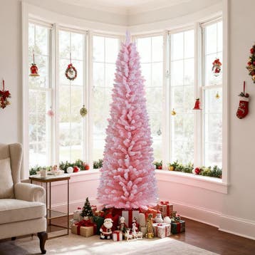 2dekans | Coast Roze Kunstkerstboom 180 cm – Slanke, Ophalen of Verzenden, Zo goed als nieuw