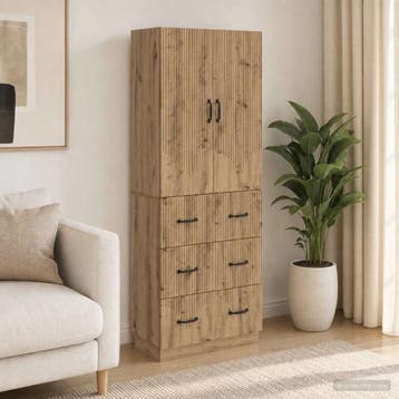 vidaXL Kastenset 2 st 66 x 34,5 x 87 cm Bewerkt hout, Verzenden, Nieuw