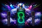 Professionele Partyspeaker Set + 2 Draadloze Microfoons, Ophalen of Verzenden, Nieuw, Verjaardag