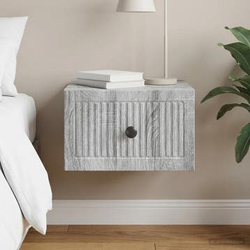 vidaXL Wandbeugel Bedkast Grijs sonoma 33 x 34,5 x 20 cm, Minder dan 45 cm, Verzenden, Nieuw, Minder dan 55 cm