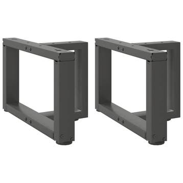 vidaXL Salontafelpoten 2 st T-vormig 40x25x(30-31) cm staal, Verzenden, Nieuw