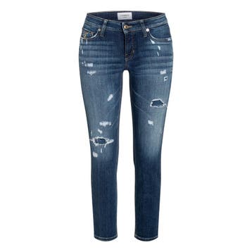 Cambio • blauwe destroyed jeans Liu • 34, Cambio, Verzenden, Nieuw, Blauw