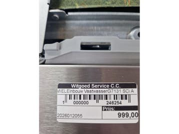 Miele G7131 SCi AD - Inbouw vaatwasser - Auto Dos met Power, Witgoed en Apparatuur, Vaatwasmachines, Verzenden, Zo goed als nieuw