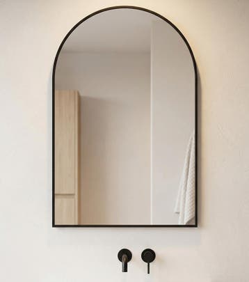 Badplaats Badkamerspiegel Tunis - 60 x 90 cm - zwarte lijst, Verzenden, Nieuw, Overige typen