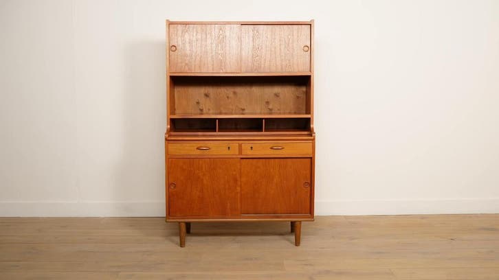 Vintage secretaire | Boekenkast | Teak, Huis en Inrichting, Kasten | Secretaires, Ophalen of Verzenden