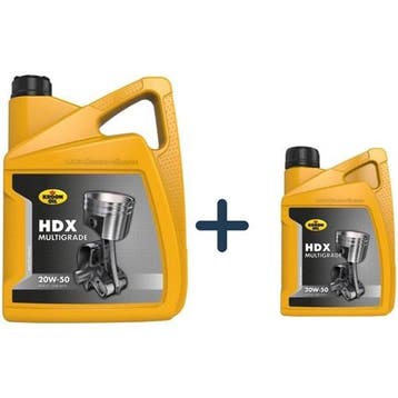 Kroon Olie Aanbieding: Hdx 20W50 6L = 5L + 1L, Verzenden