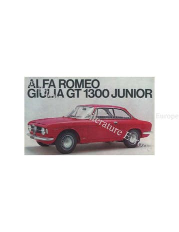 1966 ALFA ROMEO GIULIA GT 1300 JUNIOR BROCHURE ENGELS, Nieuw, Alfa Romeo, Author