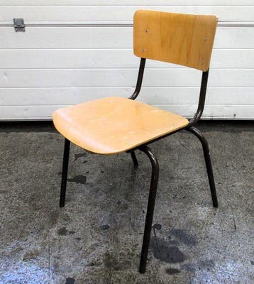 Stoel met houten zitvlak 48cm, bruin