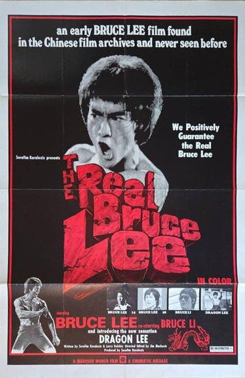 Movie poster - The Real Bruce Lee – Original Vintage US