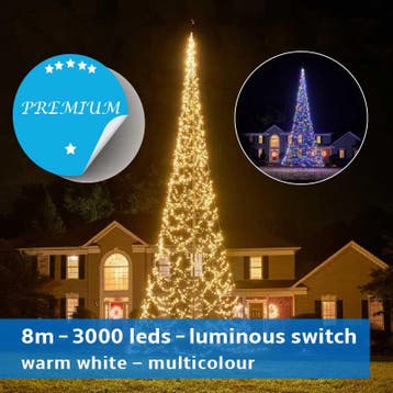 Fairybell 8 meter PREMIUM LUMINOUS SWITCH 3024 leds warm, Nieuw