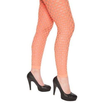 Neon legging met gaten oranje, Verzenden, Nieuw, Feestartikel