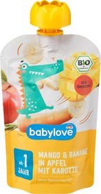 Babylove Knijpfruit Mango & banaan met appel en wortel, Verzenden, Nieuw