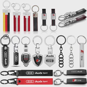 Luxe 3D Metalen & Lederen Audi Autosleutelhanger - Perfecte, Verzenden, Nieuw