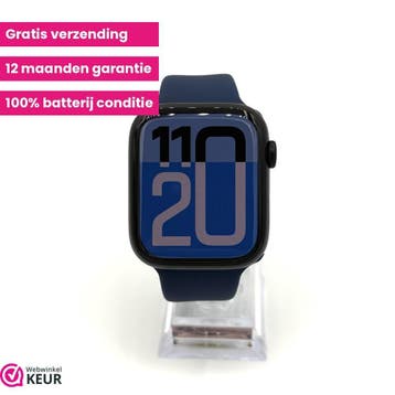 Apple Watch Series 8 45mm midnight | 100% batterij, Stressniveau, Verzenden, IOS, Zo goed als nieuw