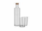 JENS Living Waterfles en Glazen Set - Glas - Transparant, Verzenden, Nieuw
