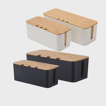 Grote Kabel Organizer Box met Houten Deksel - Orde in Snoere, Auto-onderdelen, Verzenden, Nieuw