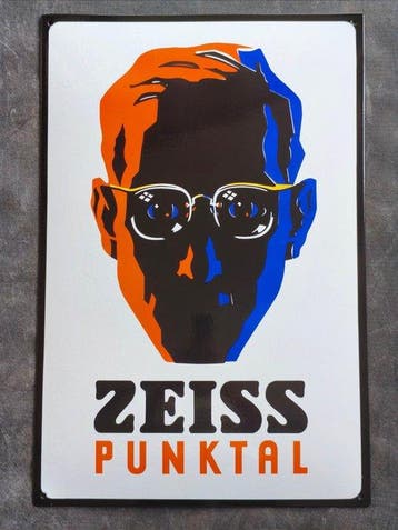 Carl Zeiss - Optik Carl Zeiss Punktal enamel sign