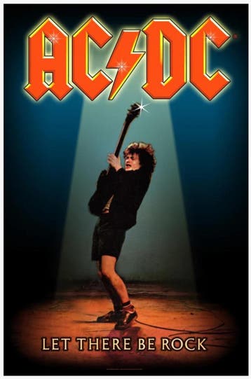 AC/DC Let There Be Rock Textielposter officiële merchandise, Ophalen of Verzenden, Nieuw, Poster, Artwork of Schilderij