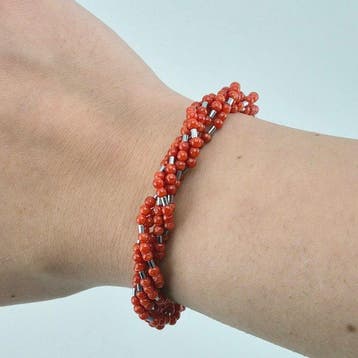 Koraal - Zilver - Armband - CORALLO MEDITERRANEO