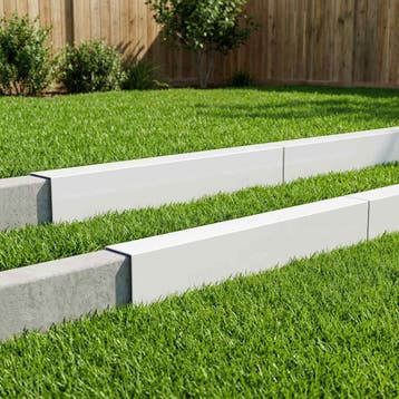 vidaXL Afdekprofiel voor tuinafboording 10 st 100 x 6 x 15, Verzenden, Nieuw