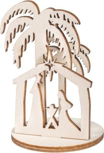Houten Steekdelen Kribbe 4,5 cm pakje voor 2 bollen, Ophalen of Verzenden, Nieuw