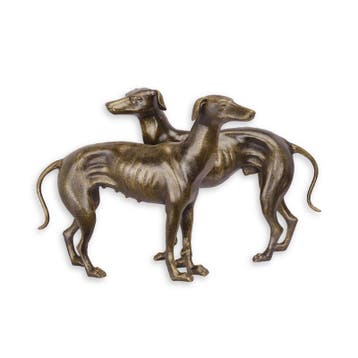 A PAIR OF CAST IRON GREYHOUND (Beeldjes - Decoratie), Verzenden, Nieuw