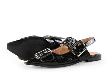 Nelson Slingbacks in maat 39 Zwart, Verzenden, Zwart, Zo goed als nieuw, Nelson