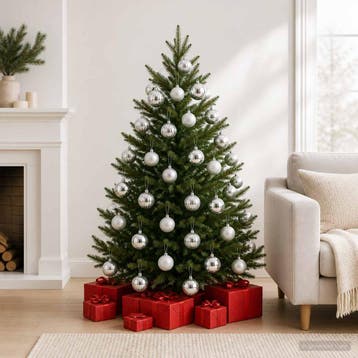 vidaXL Kerstbalset XL 15 st zilver Dia. 10 cm Kunststof, Verzenden, Nieuw