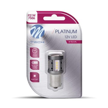 Blister M-TECH Platinum LB861W-01B - 1156 BA15s P21W, 1..., Verzenden, Nieuw