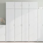 vidaXL Opbergkast 80x42,5x225 cm bewerkt hout wit, Huis en Inrichting, Kasten | Buffetkasten, Minder dan 50 cm, 75 cm of meer
