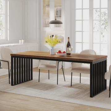 Industriële Eettafel 180 cm - Hout & Metaal - Geschikt voor, Huis en Inrichting, Tafels | Eettafels, Verzenden, Nieuw