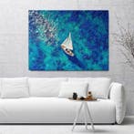 Jasmin Navoyan - SAILBOAT. Textured Ocean 3D Coastal Wall