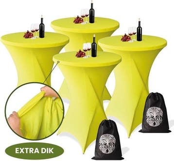 Statafelrok Geel x 4 – 80-85 x 110 cm inclusief Opbergtas –, Verzenden, Nieuw