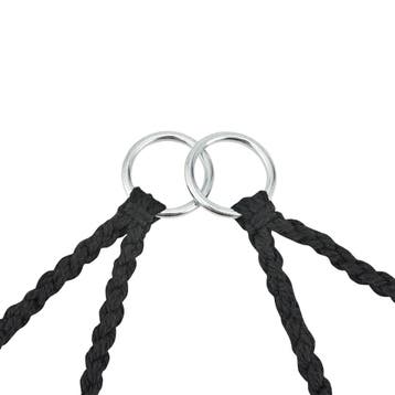 Hangstoel Kailua met kussen katoen max 150 kg zwart, Verzenden, Nieuw
