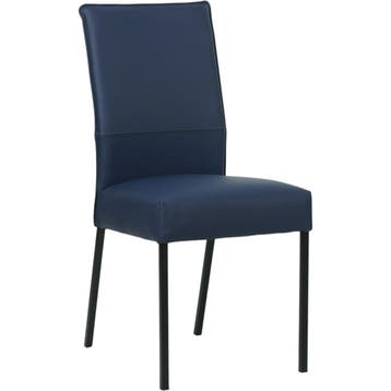 Set van 8 Leren eetkamerstoelen Real - Toledo Kobalt, Ophalen of Verzenden, Nieuw, Leer