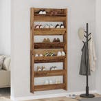 vidaXL Schoenenkast 2 pcs Oud hout 84 x 18 x 90 cm Bewerkt, Verzenden, Nieuw