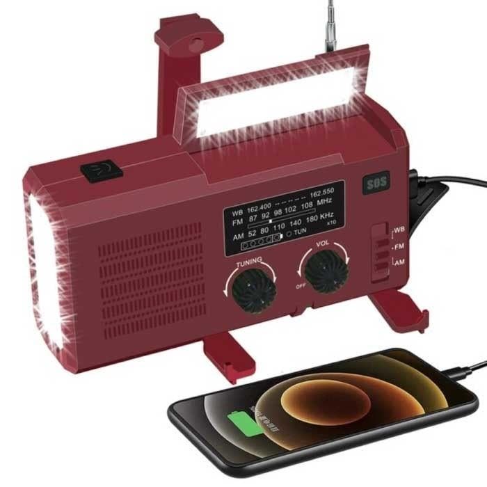 4000mAh Radio Powerbank op Zonne-energie met Dynamo -, Telecommunicatie, Powerbanks, Nieuw, Verzenden