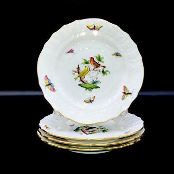 Herend - Exquisite Set of 4 Plates (15,5 cm) - Rothschild